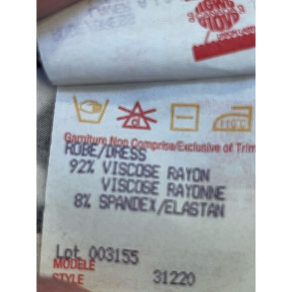 Joseph Ribkoff Women's Size 12 Brown/White Leopard Print Knee Length Dress 31220 - Picture 3 of 8